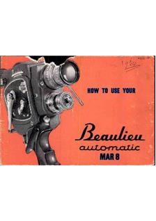Beaulieu MAR 8 manual. Camera Instructions.